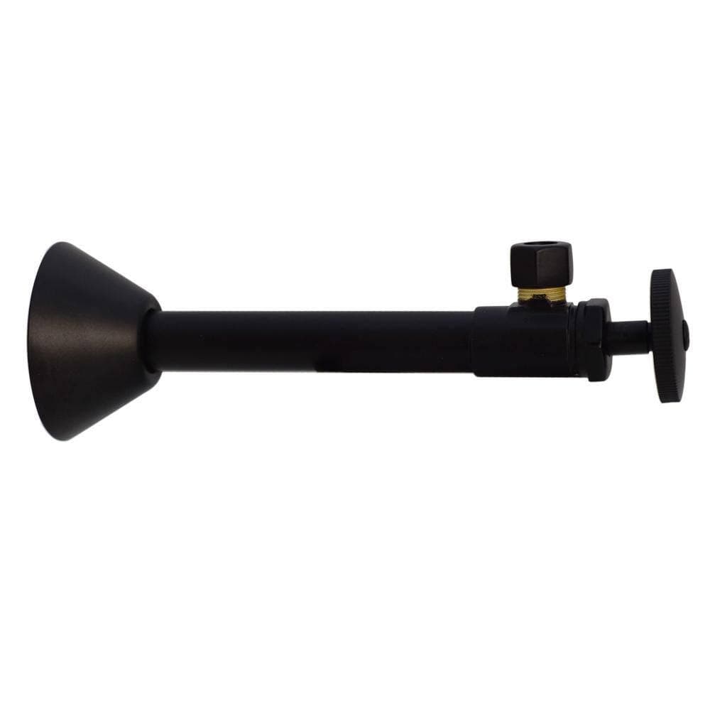 Westbrass 1/2 in. Copper Sweat x 3/8 in. O.D. Compression Outlet Angle Stop in Matte Black (3)