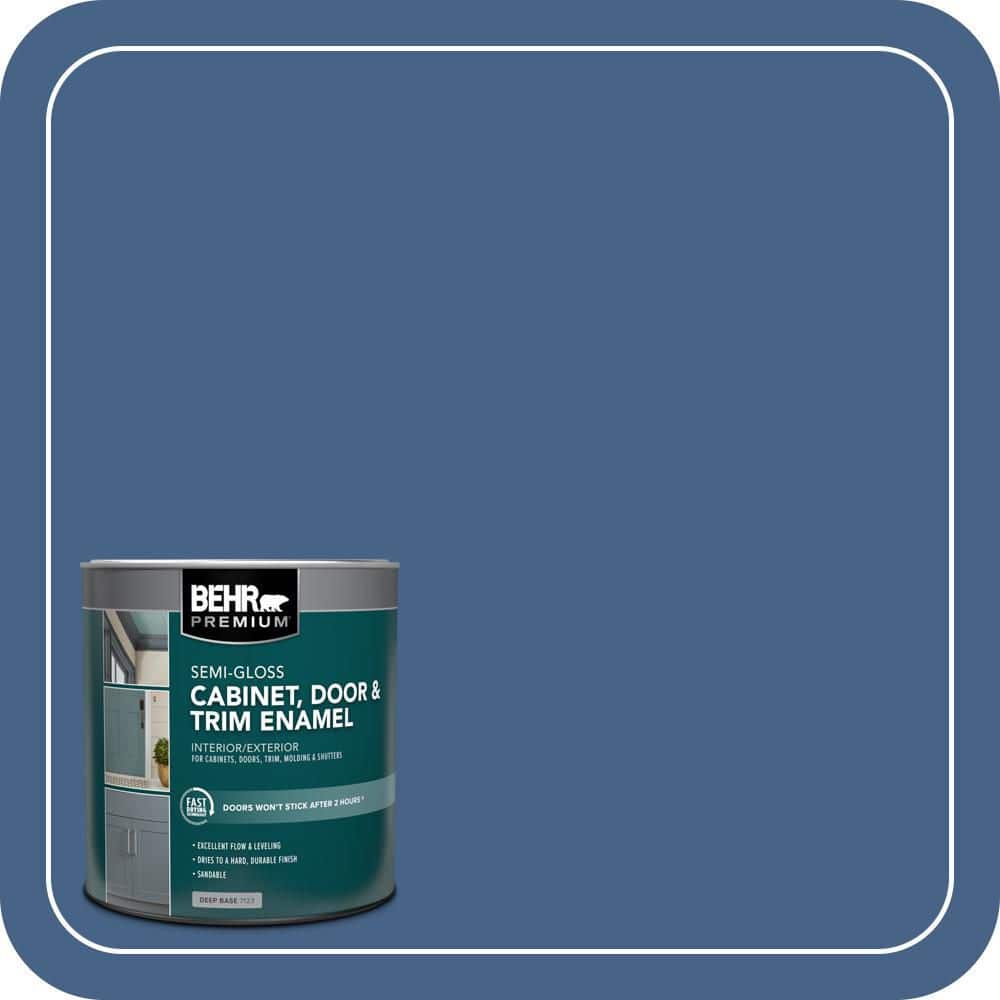 BEHR PREMIUM 1 qt. #PPU15-04 Mosaic Blue Semi-Gloss Enamel Interior/Exterior Cabinet, Door & Trim Paint (1)