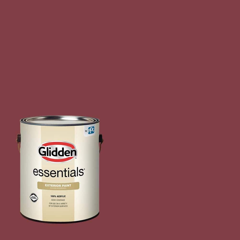 Glidden Essentials 1 gal. PPG1052-7 Ruby Lips Flat Exterior Paint