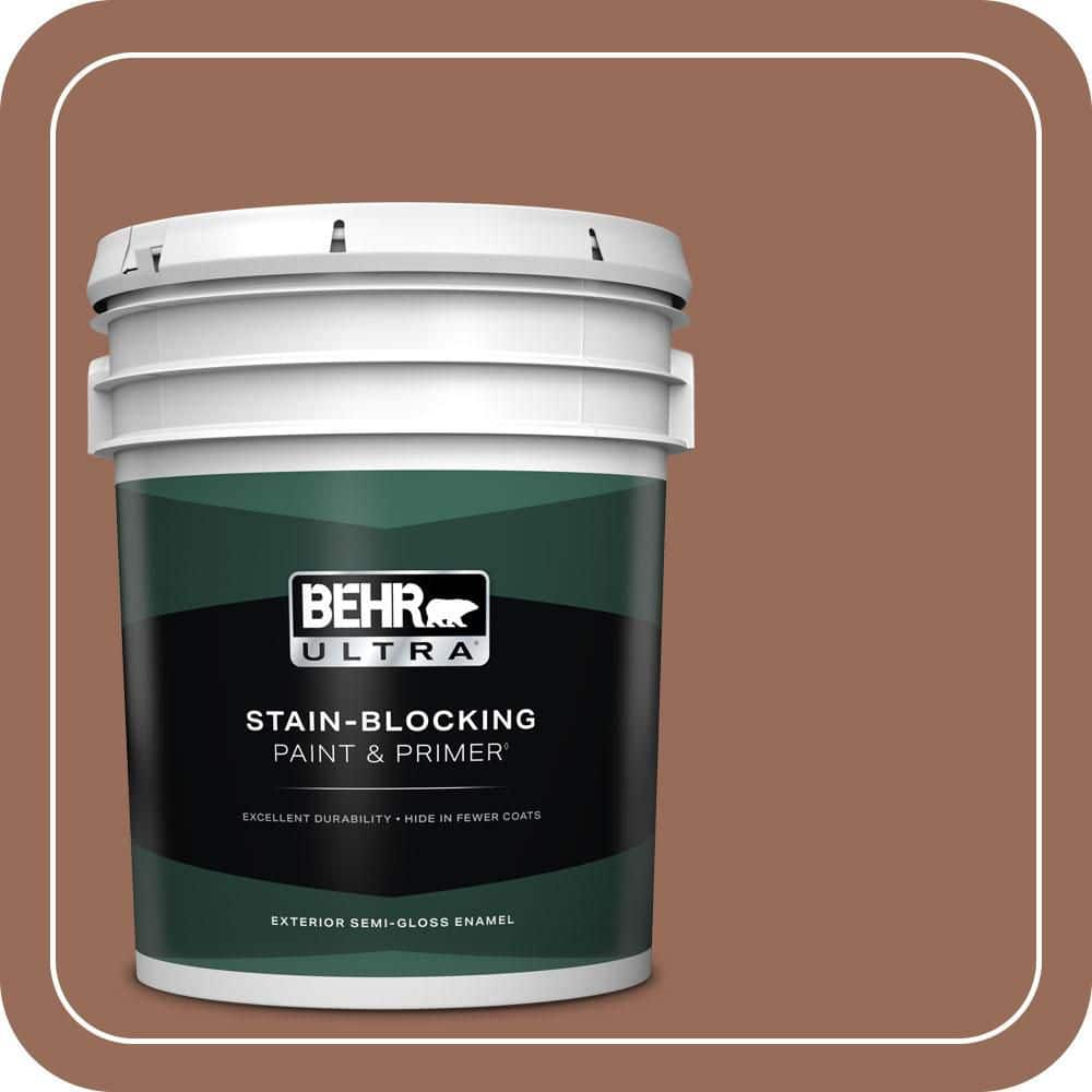 BEHR ULTRA 5 gal. #S200-6 Timeless Copper Semi-Gloss Enamel Exterior Paint & Primer