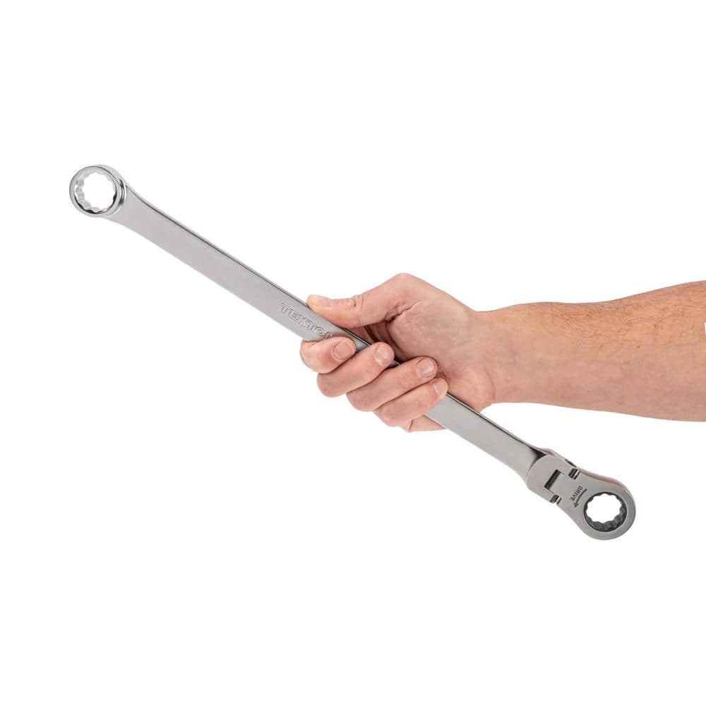 TEKTON 22 mm Long Fixed/Flex Head 12-Point Ratcheting Box End Wrench (3)