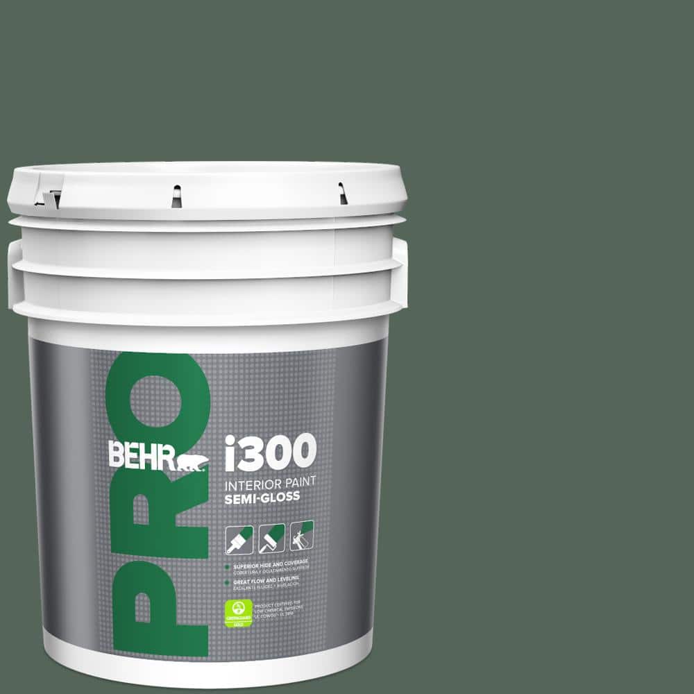 BEHR PRO 5 gal. #460F-6 Medieval Forest Semi-Gloss Interior Paint