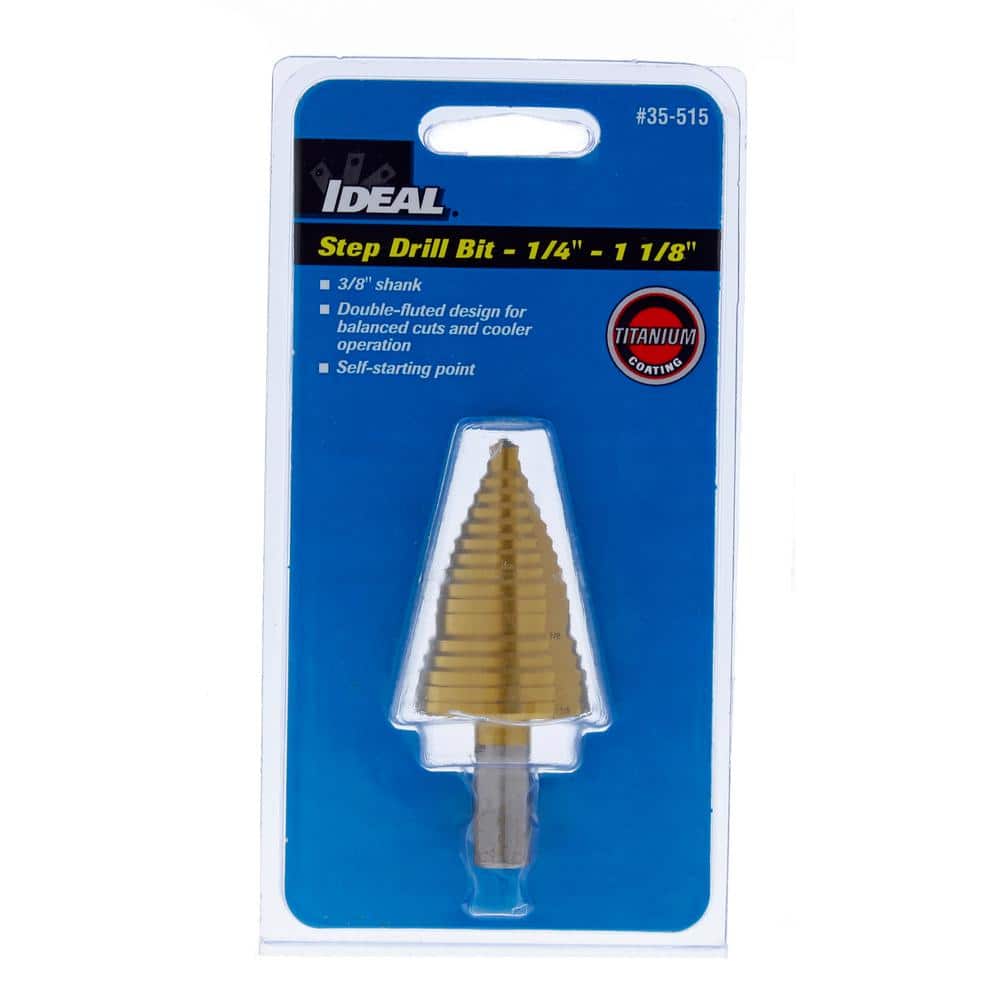 IDEAL Step Drill Bit, 1/4 in. - 1 1/8 in. (3)