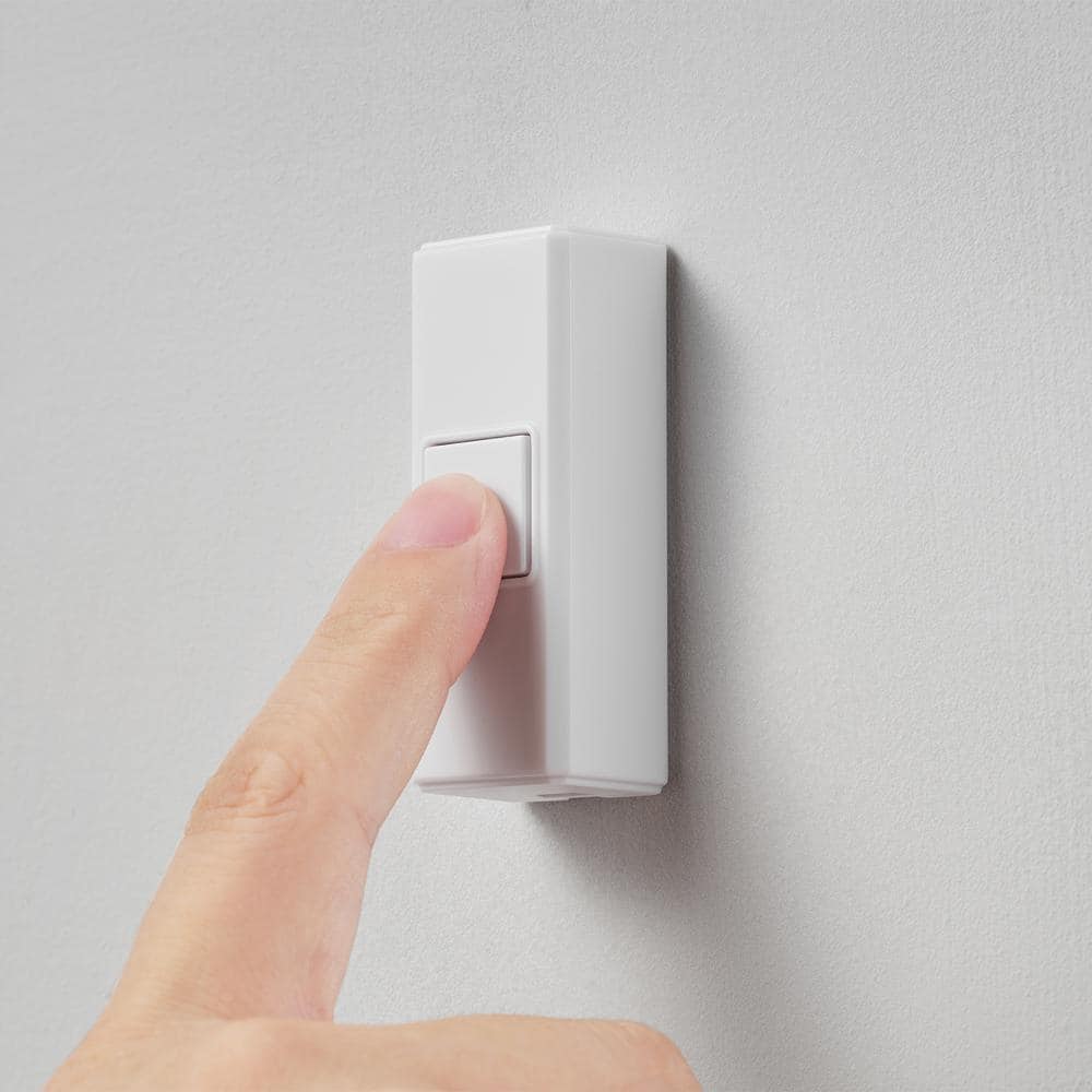 Defiant Wireless Battery Operated Doorbell Push Button, White (3)