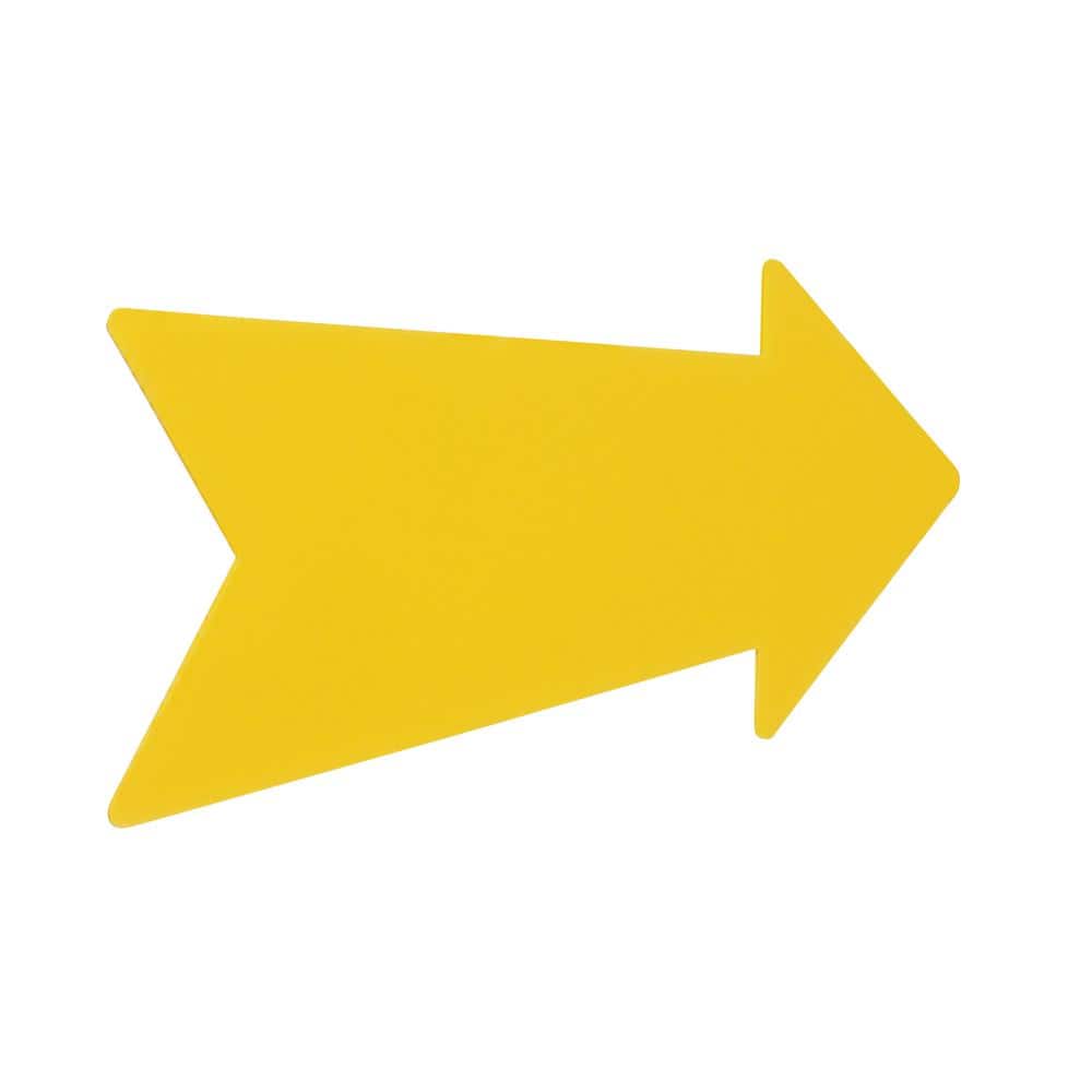 Everbilt 9.25 in. x 23 in. Corrugated Plastic Yellow Arrow Blank Yard Sign