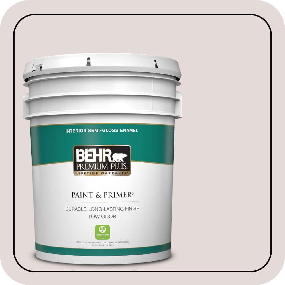 BEHR PREMIUM PLUS 5 gal. #MQ3-35 Moxie Semi-Gloss Enamel Low Odor Interior Paint & Primer