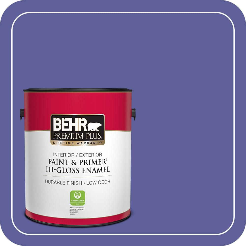 BEHR PREMIUM PLUS 1 gal. #P550-6 Wizards Potion Hi-Gloss Enamel Interior/Exterior Paint & Primer