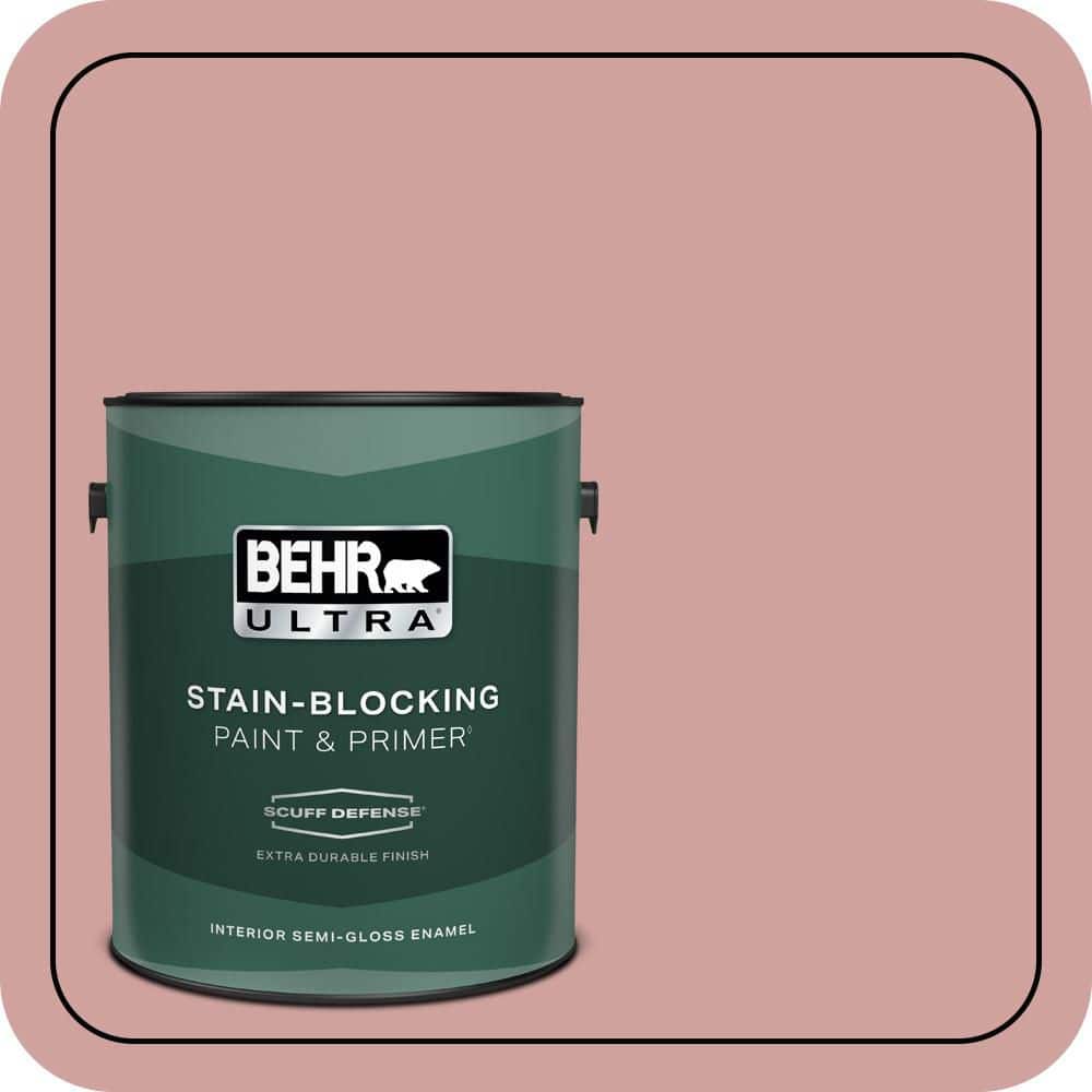 BEHR ULTRA 1 gal. #S150-3 Rose Pottery Extra Durable Semi-Gloss Enamel Interior Paint & Primer