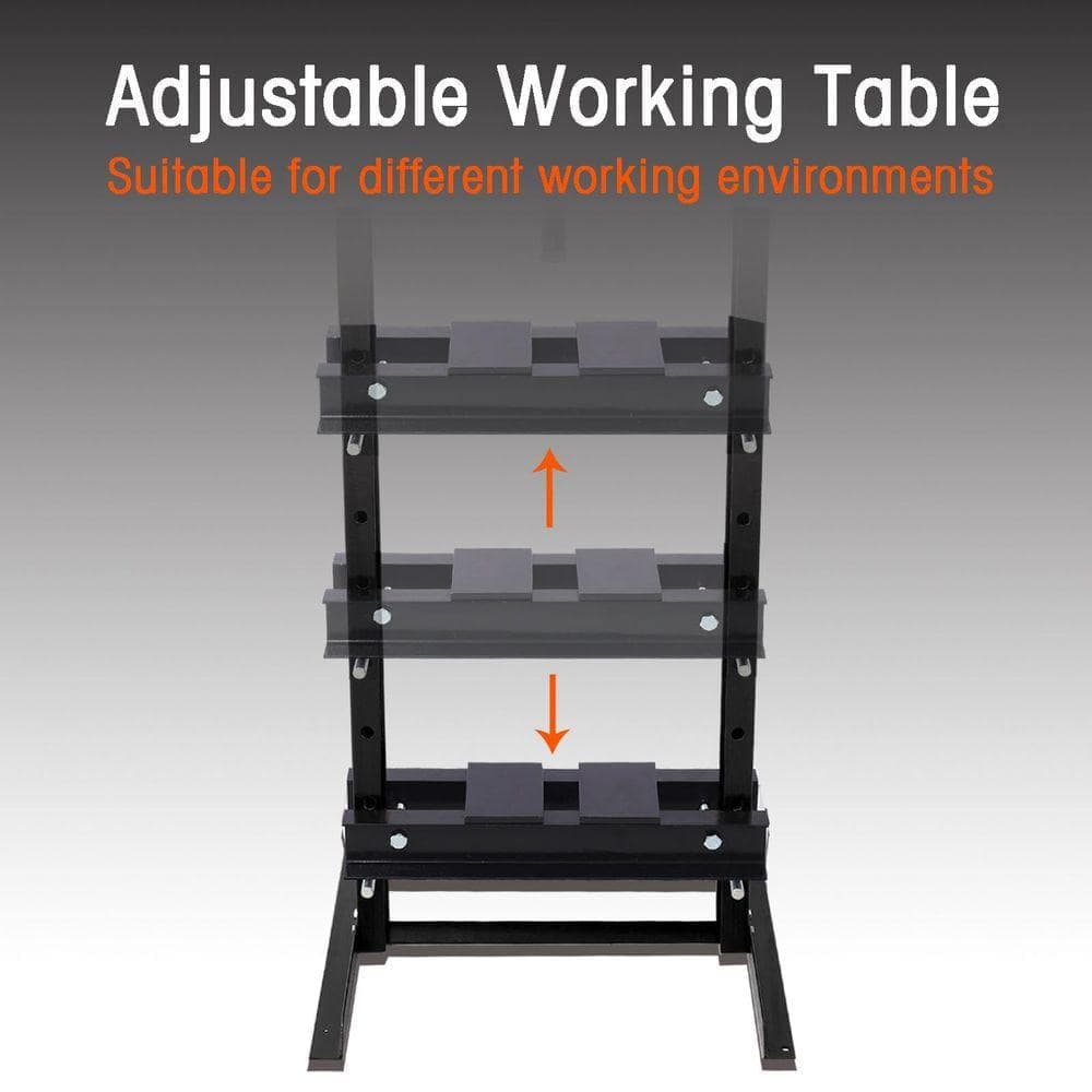 Miscool Ami 12 Ton Hydraulic Shop Press H-Frame Garage Floor Press Black (2)