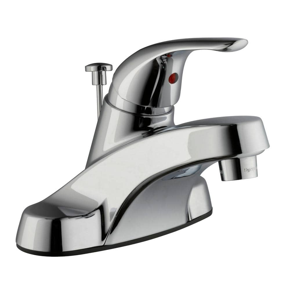 Glacier Bay Aragon 4 in. Centerset Single-Handle Low-Arc Bathroom Faucet in Polished Chrome (2)