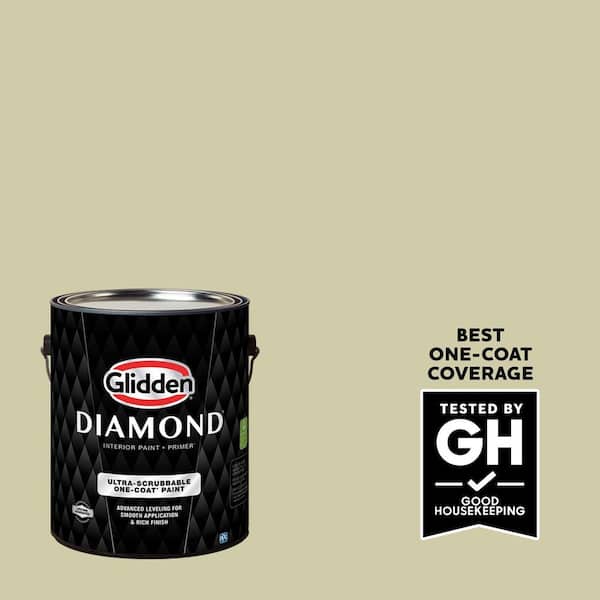 Glidden Diamond 1 gal. PPG1114-3 Canary Grass Eggshell Interior Paint with Primer (2)