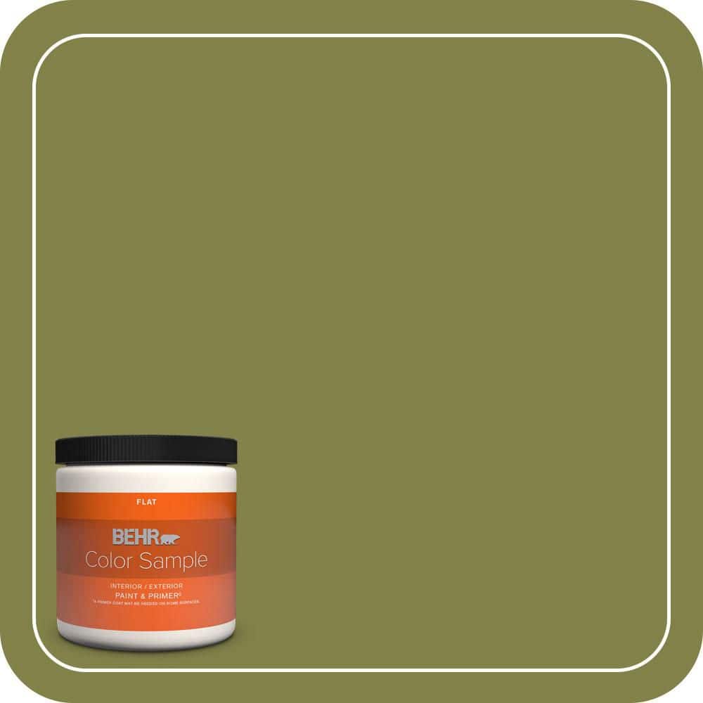 BEHR PREMIUM PLUS #MQ6-61 Basil Chiffonade One-Coat Hide Enamel Interior Stain-Blocking Paint and Primer (1)