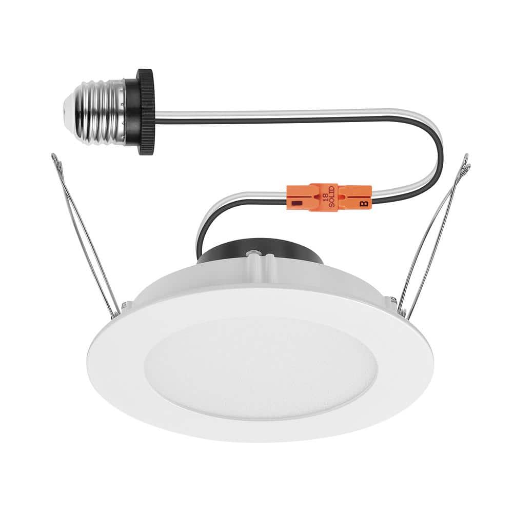 Commercial Electric Integrated LED 6-inch Retro Fit Ultra Slim Selectable Color Recessed Light, White, Energy Star, Title 20, Wet Rated (2)
