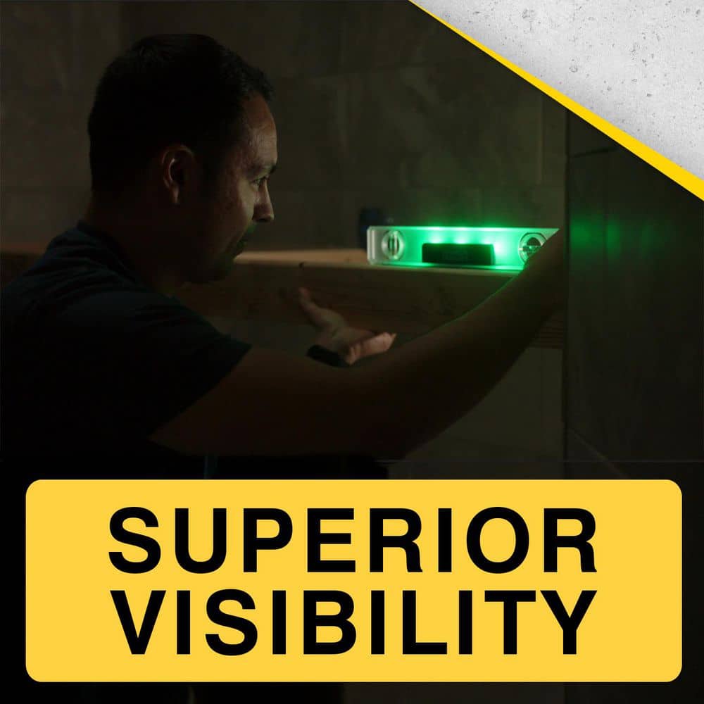 Franklin Sensors 12 in. Light Level Magnetic Digital I-Beam Torpedo Level, 90- and 180º Leveler Tool with 2 Bubble Vials (3)