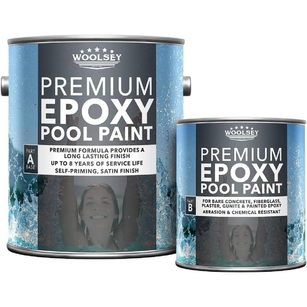 WOOLSEY 1 Gal. Dawn Blue Premium Epoxy Swimming Pool Paint for Concrete, Plaster and Gunite Pools