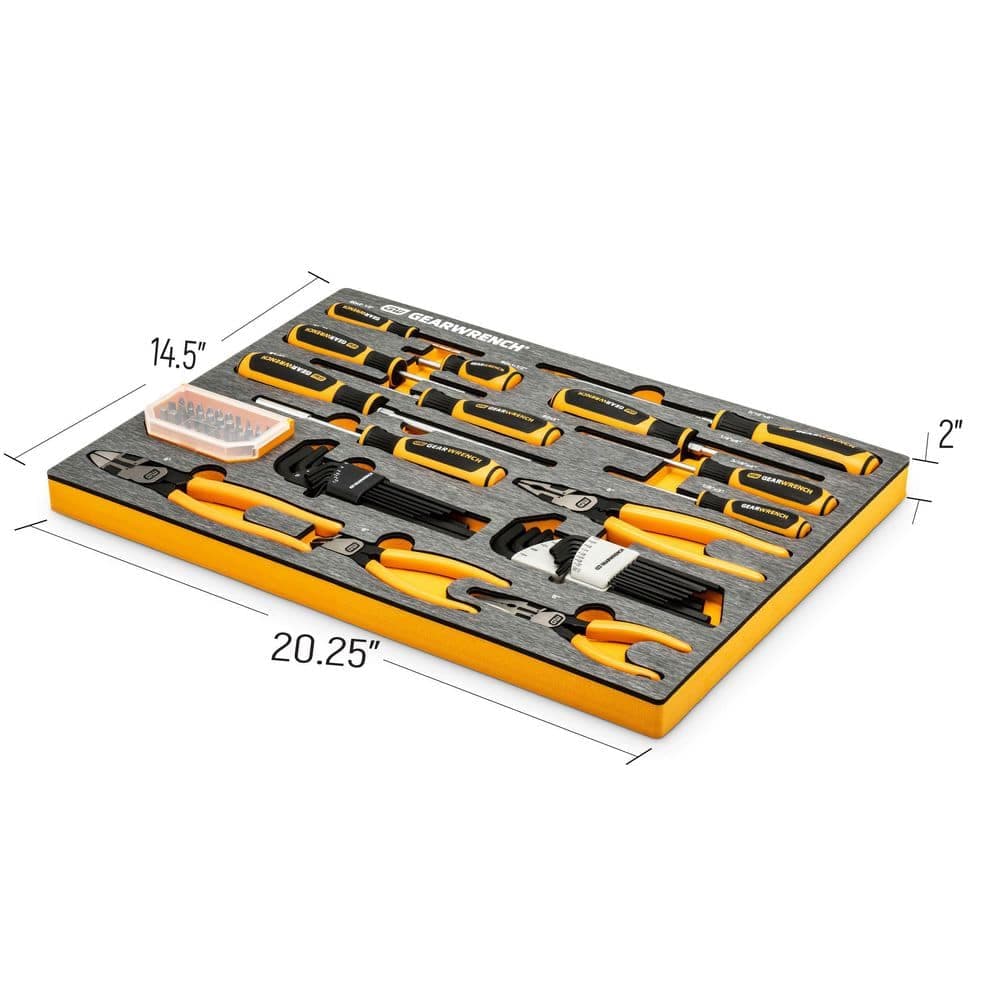 GEARWRENCH Pliers and Screwdrivers Tool Set in EVA Tray (66-Piece) (3)