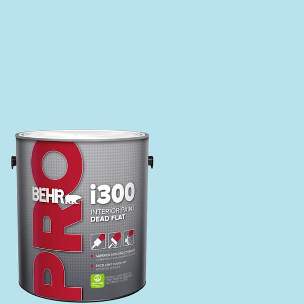 BEHR PRO 1 gal. #P490-1 Ocean Front Dead Flat Interior Paint (2)