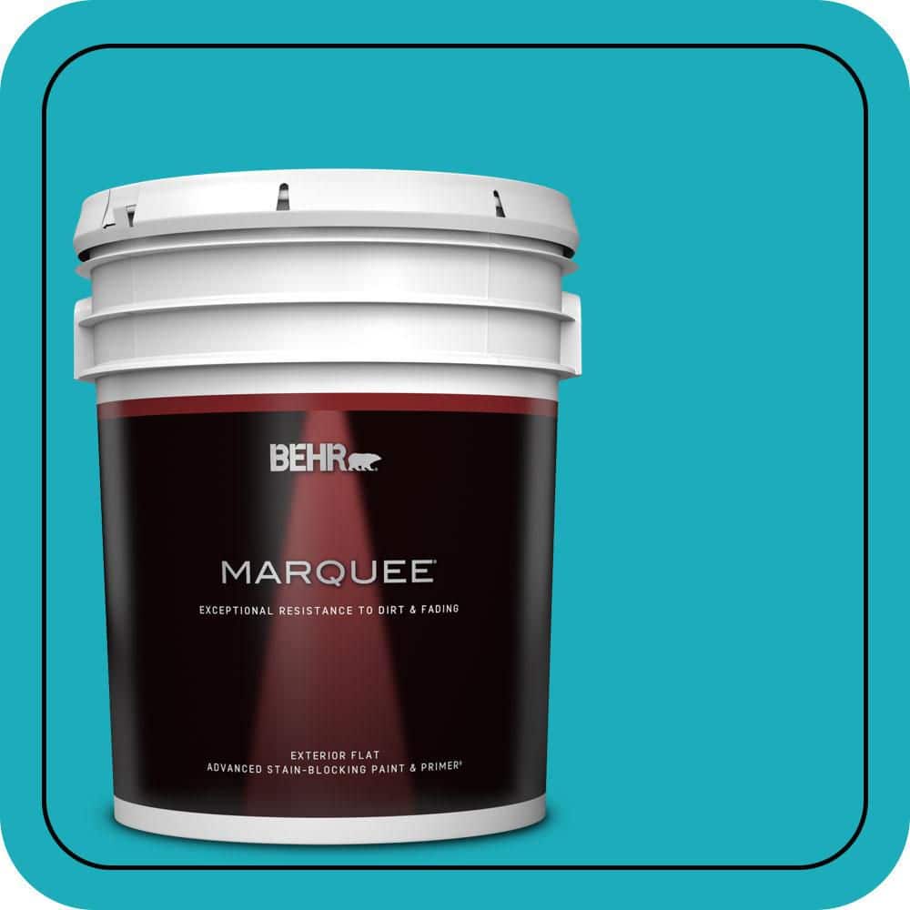 BEHR MARQUEE 5 gal. #P470-5 Placid Sea Flat Exterior Paint & Primer (1)