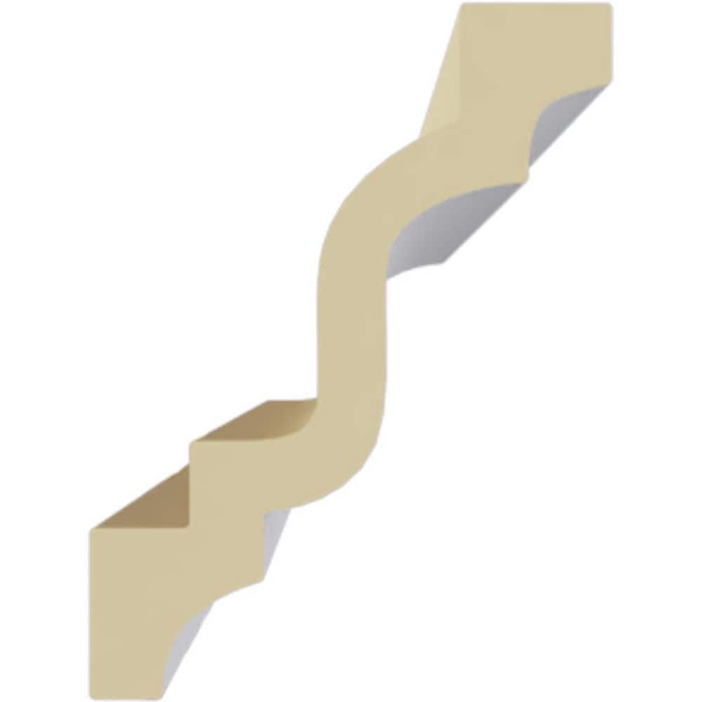 Ekena Millwork 3 in. x 4 in. x 94-1/2 in. Polyurethane Nexus Traditional Crown Moulding (3)