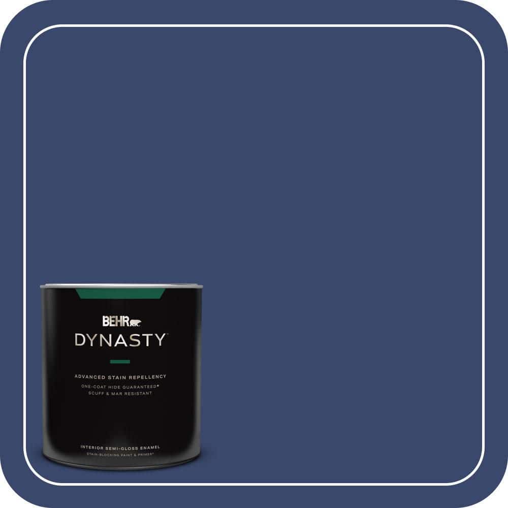 BEHR DYNASTY 1 qt. #T11-19 Starlit Night Semi-Gloss Enamel Interior Stain-Blocking Paint and Primer