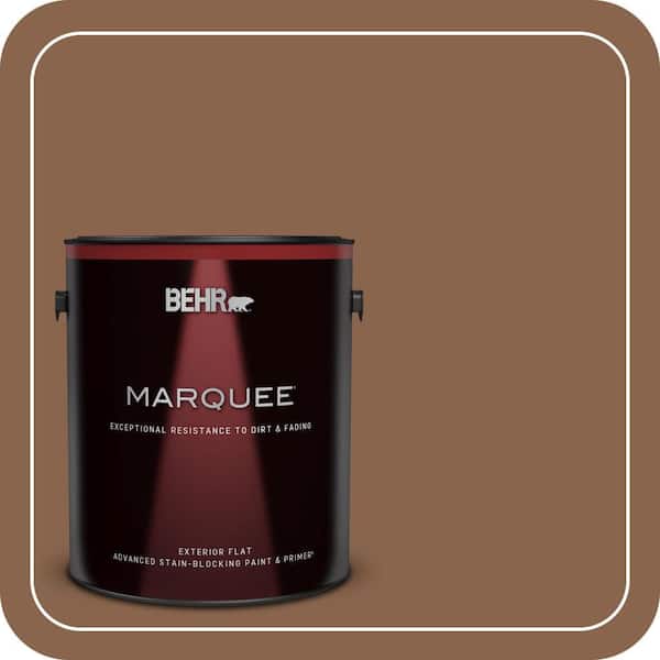BEHR MARQUEE 1 gal. #S220-7 Molasses Flat Exterior Paint & Primer (2)
