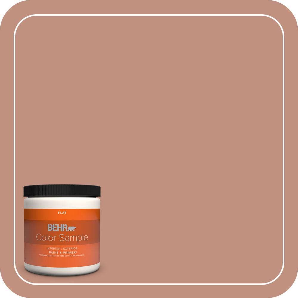 BEHR PREMIUM PLUS #MQ1-51 Mesa Peach Flat Interior/Exterior Paint & Primer Color Sample