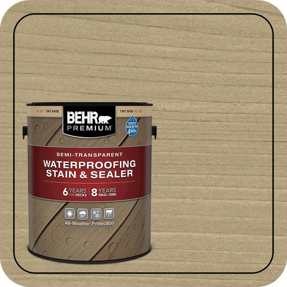 BEHR PREMIUM 1 gal. #ST-133 Yellow Cream Semi-Transparent Waterproofing Exterior Wood Stain and Sealer (1)