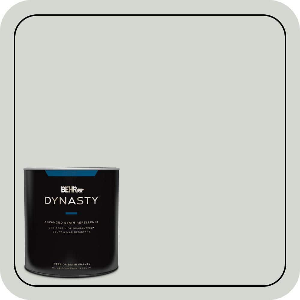 BEHR DYNASTY 1 qt. #N410-2 Brook Green Satin Enamel Interior Stain-Blocking Paint and Primer