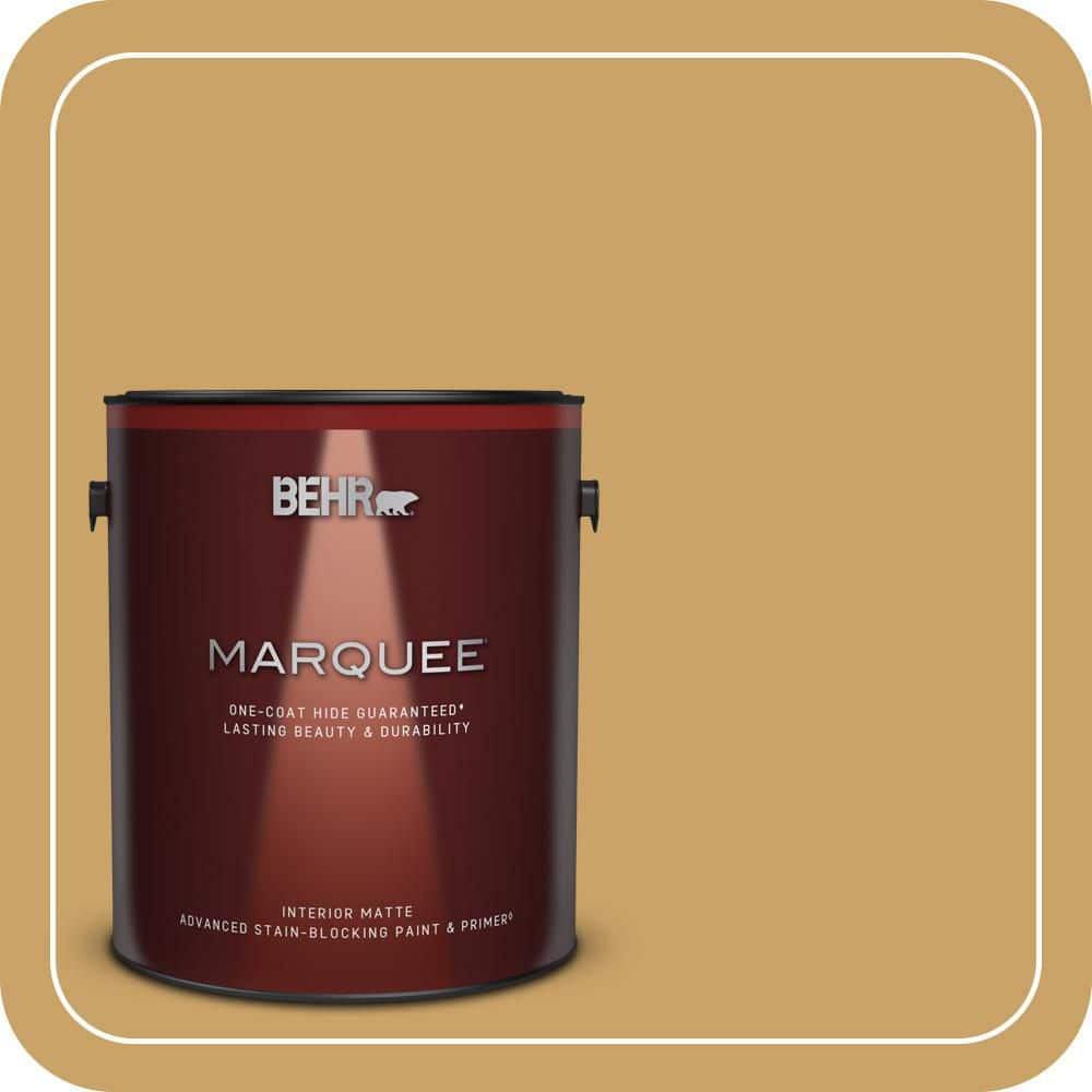 BEHR MARQUEE 1 gal. #PPU6-17 Classic Gold Matte Interior Paint & Primer