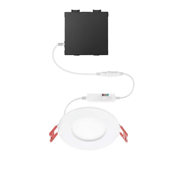 Commercial Electric Premium Series 3 in. LED, 2-Level Lumen Select, Ultraslim Canless Recessed Light, Adjustable CCT