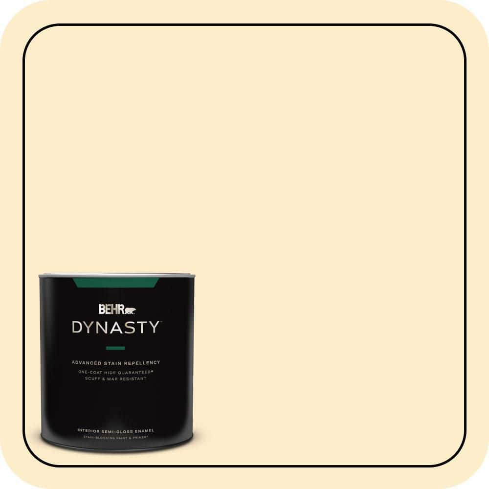 BEHR DYNASTY 1 qt. #P270-1 Honey Infusion Semi-Gloss Enamel Interior Stain-Blocking Paint & Primer