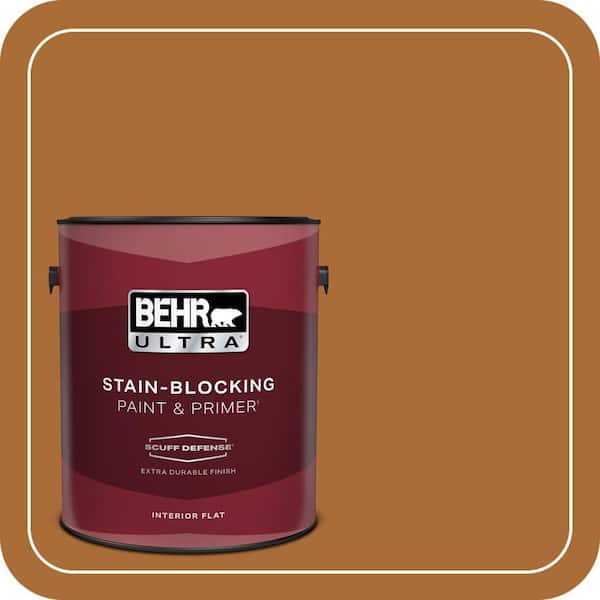 BEHR PREMIUM PLUS 1 gal. #280D-7 Sesame Crunch Semi-Gloss Enamel Low Odor Interior Paint & Primer (3)