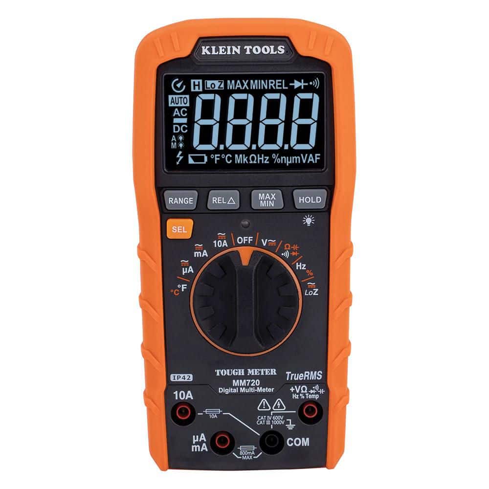 Klein Tools 1000-Volt Digital Multi-Meter, TRMS Auto-Ranging, Temp, Low Impedance