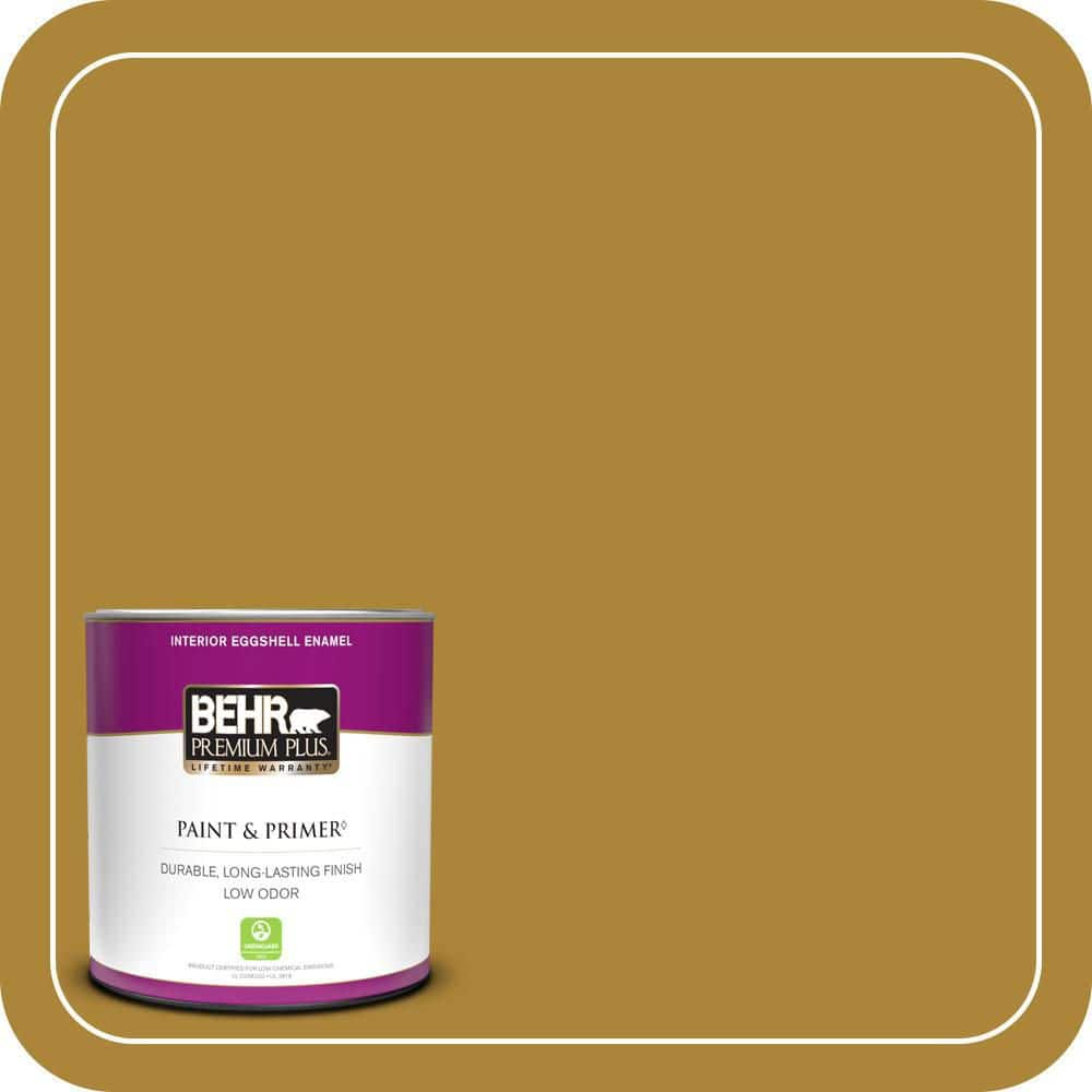 BEHR PREMIUM PLUS 1 qt. #S-H-370 Garden Sprout Eggshell Enamel Low Odor Interior Paint & Primer