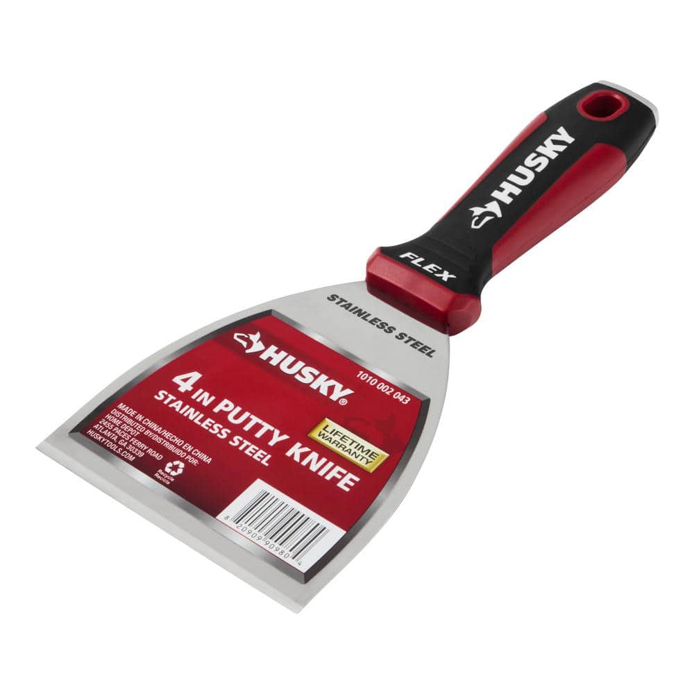 Husky 4 in. Putty Knife with Flexible Stainless Steel Blade