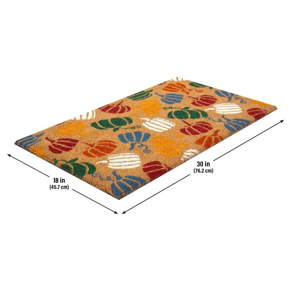 Home Accents Holiday Gourds 18 in. x 30 in. Coir Doormat (4)