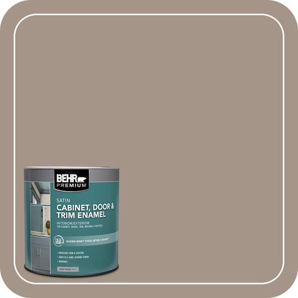 BEHR PREMIUM 1 qt. #HDC-NT-04A Clay Satin Enamel Interior/Exterior Cabinet, Door & Trim Paint (2)