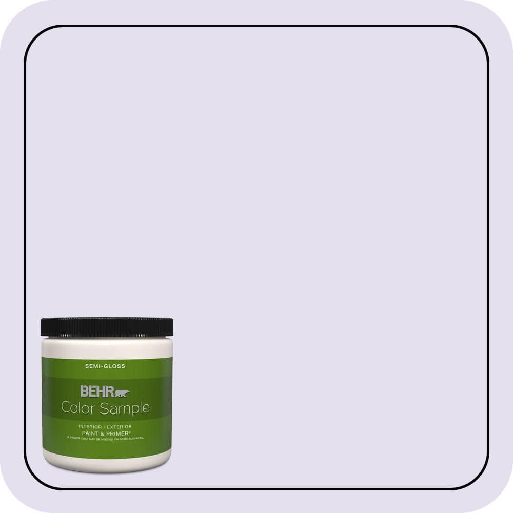 BEHR PREMIUM PLUS 8 oz. #P560-1 Blissful Semi-Gloss Interior/Exterior Paint & Primer Color Sample