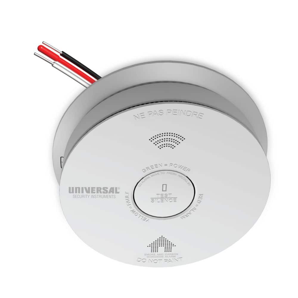 Universal Security Instruments 3-Year Replaceable Backup Combination Smoke and Carbon Monoxide Detector w/ Voice Alarm (3)