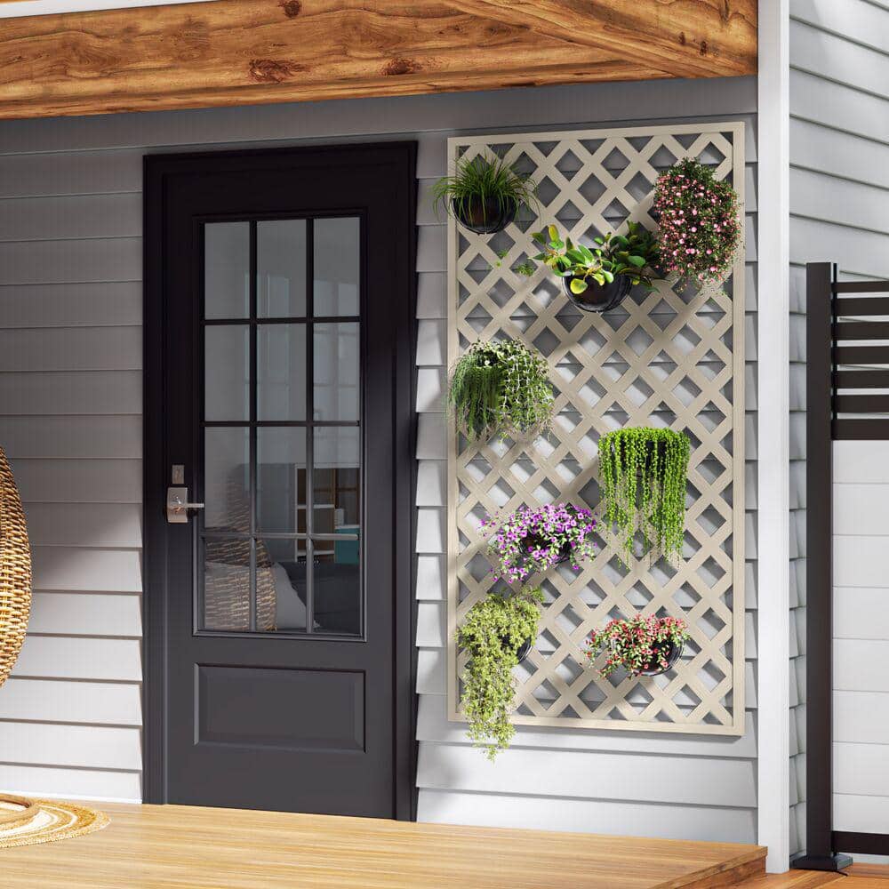 Barrette Outdoor Living 4 ft. x 8 ft. Clay Classic Diamond Vinyl Lattice Panel (2)