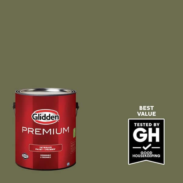 Glidden Premium 1 gal. PPG1123-7 Rustling Leaves Satin Interior Paint (2)