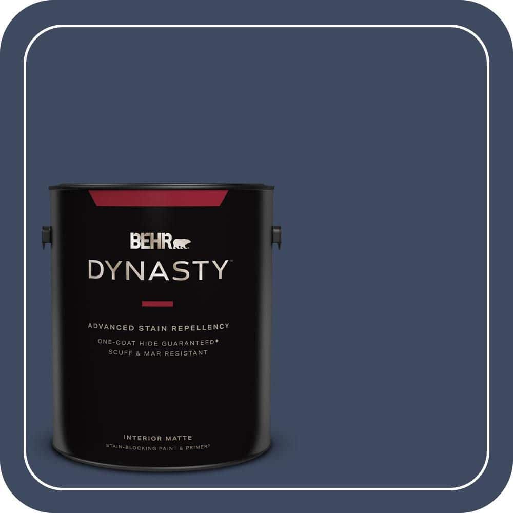 BEHR DYNASTY 1 gal. #610D-7 Night Watch Matte Interior Stain-Blocking Paint & Primer
