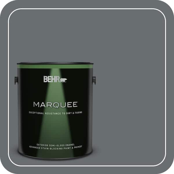BEHR PREMIUM PLUS 1 gal. #PPF-49 Platinum Gray Semi-Gloss Enamel Low Odor Interior Paint & Primer (3)