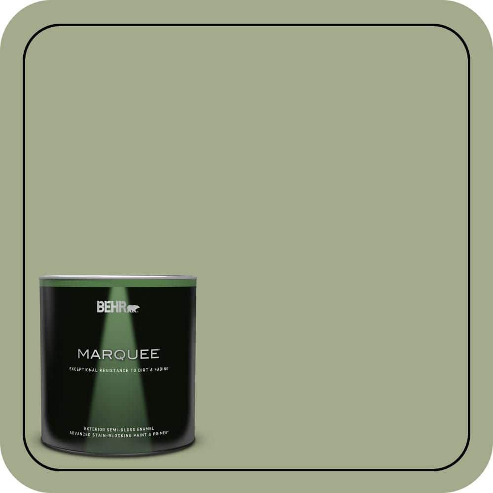 BEHR MARQUEE 1 qt. #PMD-36 Mountain Sage Semi-Gloss Enamel Exterior Paint & Primer (1)