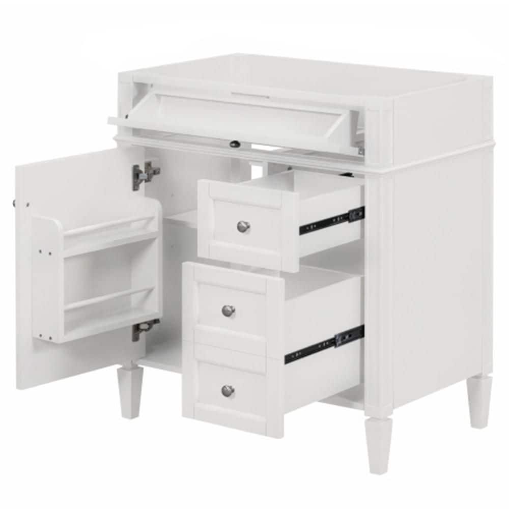 Adrinfly Modern White 29.3 in. Bath Vanity Cabinet without Top 33 in. with Storage and Drawers for Perfect Organization and Style (2)