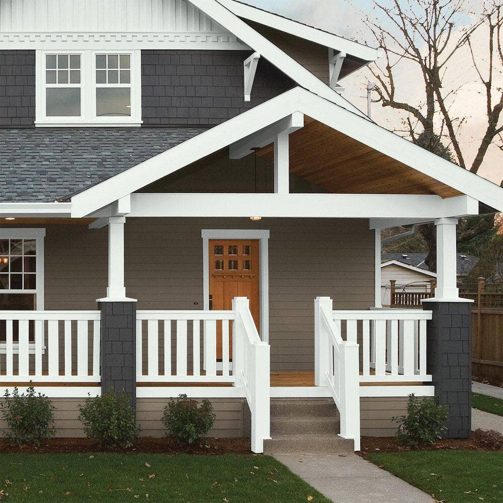 Glidden Premium 1 gal. PPG1145-1 Rain Drop Semi-Gloss Exterior Paint (4)