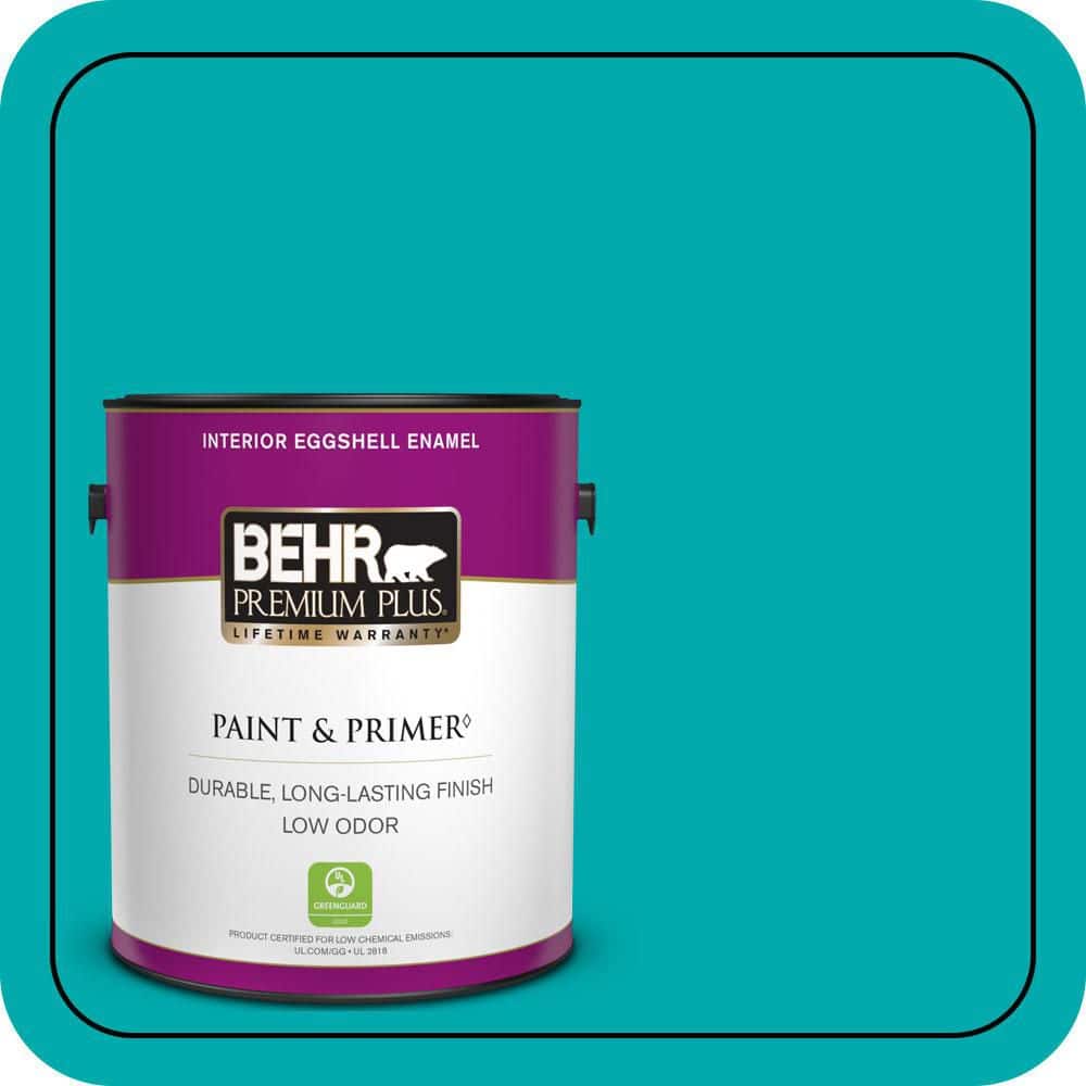 BEHR PREMIUM PLUS 1 gal. #P460-5 Fiji Eggshell Enamel Low Odor Interior Paint & Primer (1)