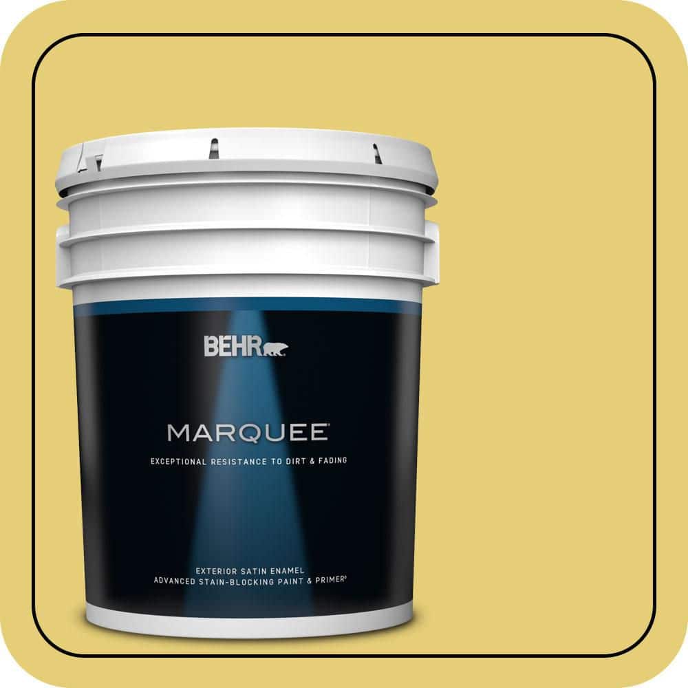 BEHR MARQUEE 5 gal. #P320-5 Green Papaya Satin Enamel Exterior Paint & Primer