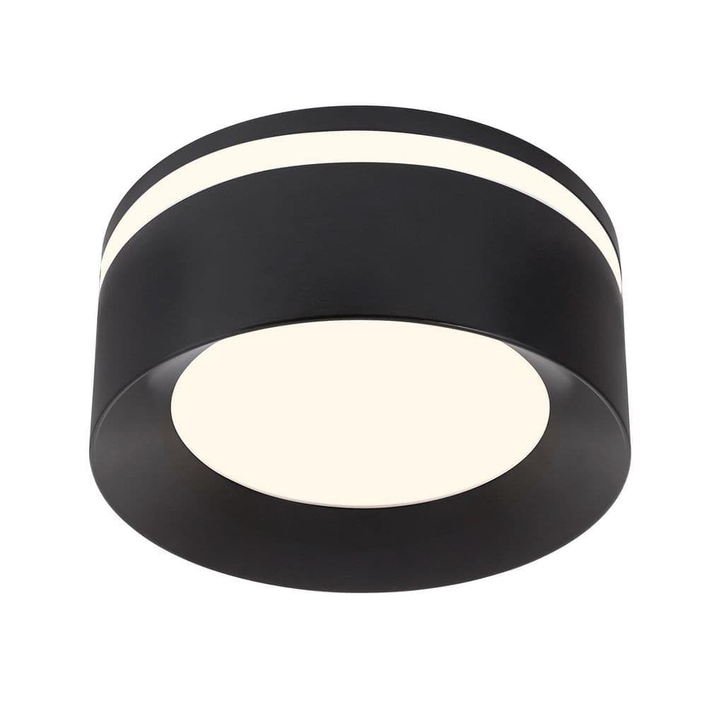Commercial Electric Flex Install 6 in. Matte Black Dual Band Integrated LED Recessed Ceiling Light Flush Mount with 5CCT and 700 Lumens (2)