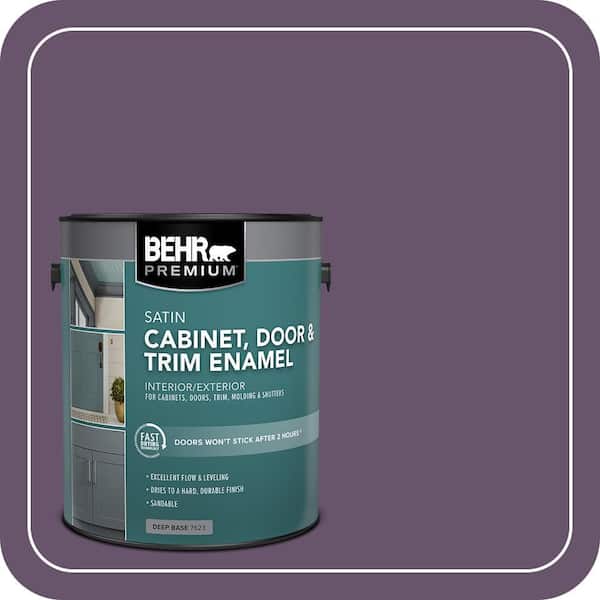 BEHR PREMIUM 1 gal. #M100-6 Vintner Satin Enamel Interior/Exterior Cabinet, Door & Trim Paint (2)